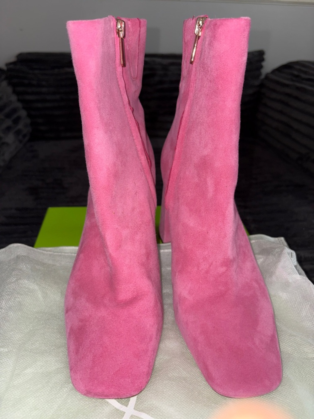 Sam Edelman Hot Pink Suede Ankle Booties